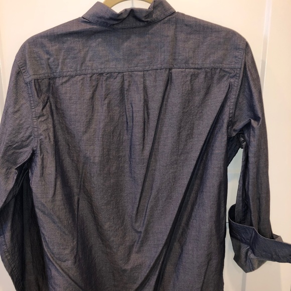 Maker & Company Navy Blue Textured Button Down - Picture 3 of 3